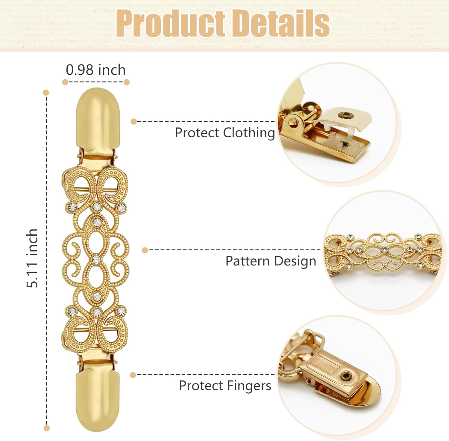 Dress Waist Cinch Clip, Adjustable Dress Tightener for Summer Dresses, Sweaters, Coats & Scarves