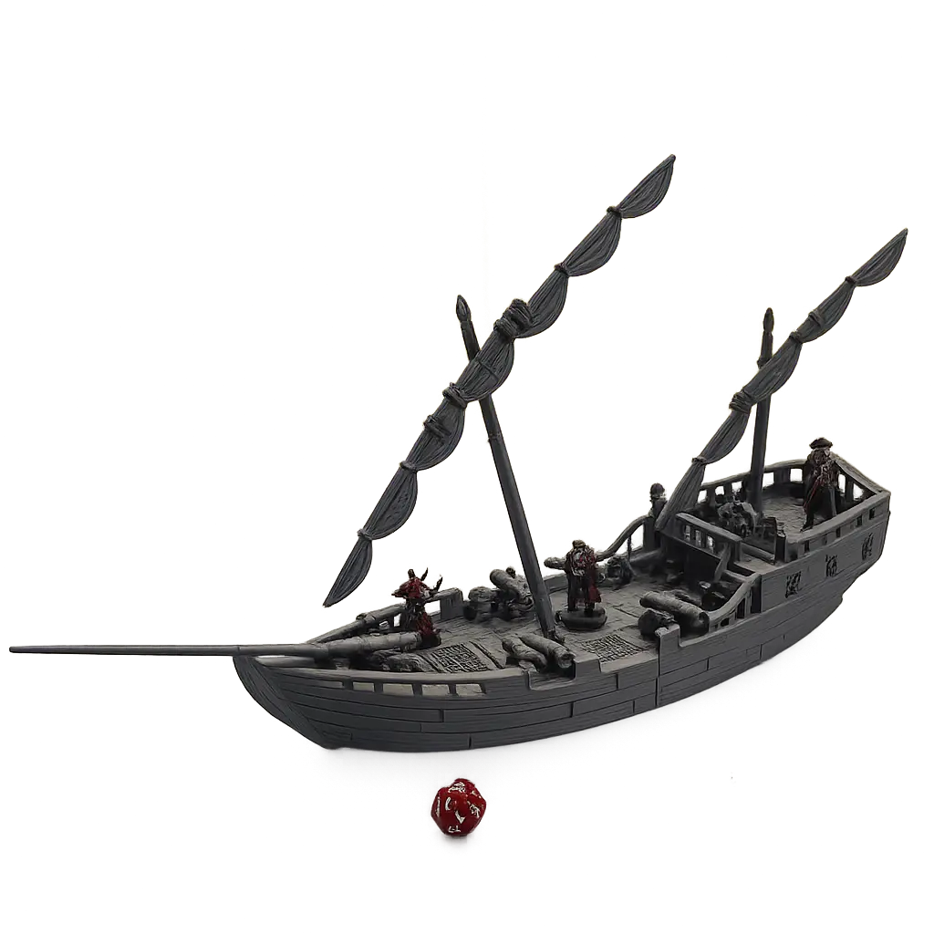 The Dune Serpent - Dunemar Baghlah Ship – 28mm Fantasy Pirate Vessel