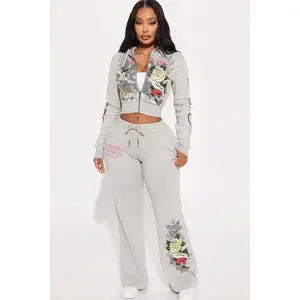 Ed Hardy Rose And Sword Sweatpant - Heather Grey 3
