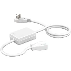 Lutron RF Plug-In Appliance Module, Works with RA2 Select/RA3 Systems, 15A Lighting, 1/2HP Motor, On/Off Switching, 120V, RR-15APS-1-SW, Snow
