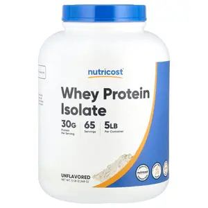 Nutricost Whey Protein Isolate, Unflavored, 5 lb (2,268 g) Nutricost Whey Protein Isolate, Unflavored, 5 lb (2,268 g)