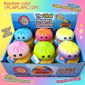 Color gradient mix-and-match rice dumpling soft toy with box, soft feeling squeeze toy for stress relief, mysterious color rice dumpling, stress-relieving plasticine