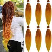 Ginger Golden Ombre Braiding Hair 6 Packs