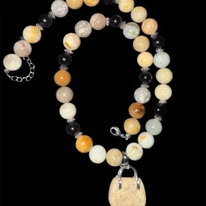 Coral agate delight 18 inches long