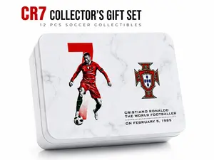 FIFA World Cup 2026 CR7 No.7 12-Piece Sports Collectibles Accessories Set - Soccer Fan Souvenir Including Coin, Keychain, Necklace, Rings, Wristbands