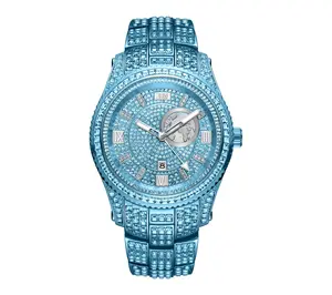 JBW Men's Jet Setter Crystal Aqua IP Watch