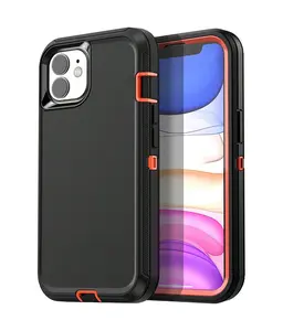 Heavy Duty Shockproof Phone Case 3-layer Full Body Protection Hybrid Rubber Rugged Durable