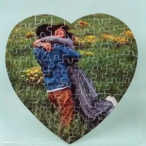 Heart Puzzle. Heart Jigsaw. Valentines Gift.