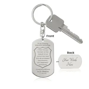 Police officer graduation keychain