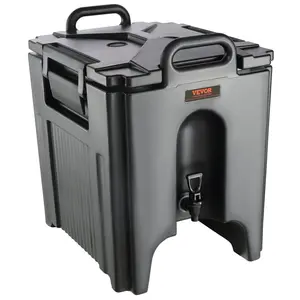 【Summervibes】VEVOR Insulated Beverage Dispenser,  10 Gallon, Food-grade LL9450UP Hot and Cold Beverage Server, Thermal Drink Dispenser Cooler with 1.18 in PU Layer Two-Stage Faucet Handle, for Restaurant Drink Shop