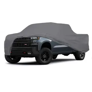 5 Layer Semi Custom Full-Size Truck Car Cover for Ram 3500 2015 Crew Cab 4-Door Pickup 6.4 Feet Bed All Weather Protection Breathable Scratch, Dust, Snow Shield
