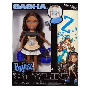 Bratz Stylin' Sasha Fashion Doll with Customizable T-Shirt for You and Accessories Bratz Stylin' Sasha Fashion Doll with Customizable T-Shirt for You and Accessories