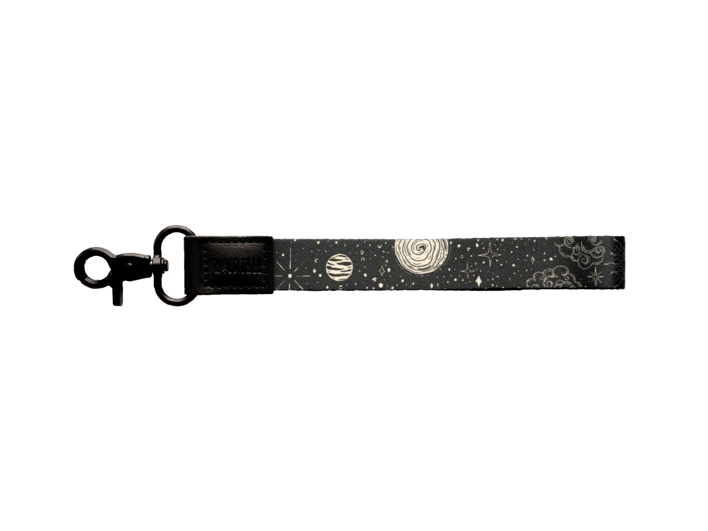 Sun and Moon Wristlet Keychain - for Keys, Fob, Wallet, Phone, etc. - Short lanyard, Polyester Material