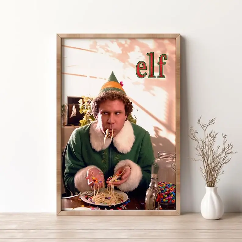 Elf Movie Poster, Retro Decor Poster, Poster Gift, Home Wall Decor Art, Wall Art
