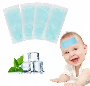 4 Sheets Fever Patch, Cooling Patch Forehead Strips Cooling Gel Sheet for Baby Kids Children Adult Relieve Headache, Toothache Pain, Sunstroke, Drowsiness, Fatigue, Refreshing