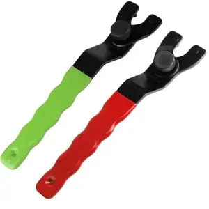 2pc-Adjustable Pin Spanner Wrench, Angle Grinder Wrench Spanner, 7-1/4 Inch, 1/2 Inch - 1-1/4 Inch Adjustable Range (Green+Red)
