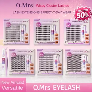 OMRS 2nd Kit Half Price DIY Lash Cluster, Invisible Band, Natural Wispy Volume Lash Extensions, Easy At-Home Application, Waterproof All-Day Hold