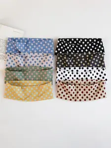 4Pcs Polka Dot Hairband Set for Women & Girls, Casual Sports Headwear Stretchy Pull Headbands, Minimalist Style Party Fashion Accessory, Non-Slip Soft Knit Headband for Yoga, Running, Workout, Daily Wear, Makeup & Skincare Routine