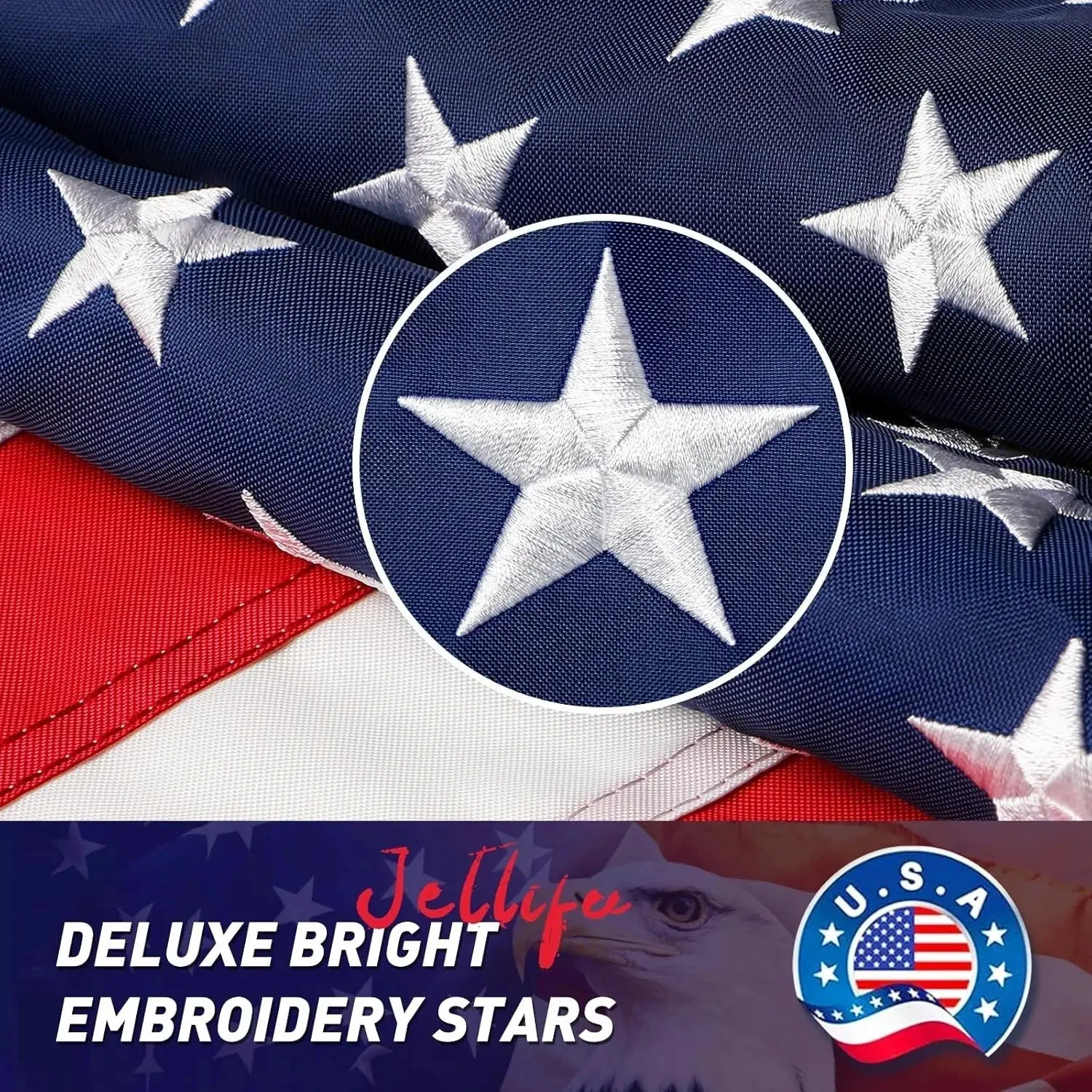 3x5 American Flag Made in USA, Heavy Duty High Wind Outdoor Flag, Durable US Flag for Home, Yard & Outdoor Use