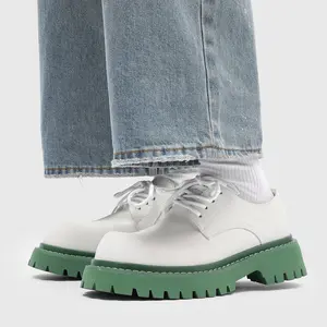 Men’s Vintage Chunky Toe Thick Sole Casual Workwear Shoes