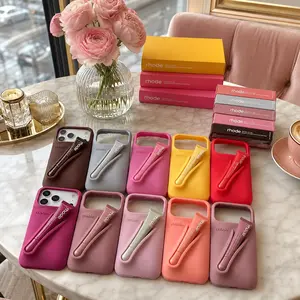 2-in-1 Rhode Lipstick Holder Phone Case for iPhone 11/12/13/14/15/16/17 | Shockproof Silicone Protective Case | Trendy Girl Aesthetic Cover