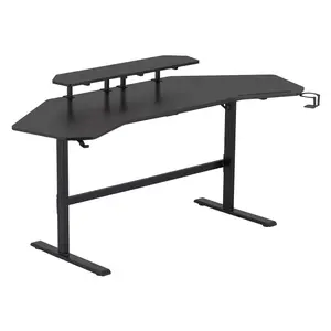 Techni Sport TS911D Gaming Desk w/ Shelves & Accessory Holder
