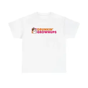 Drunkin’ Grownups Shirt Viral Funny Adult Drinking T-Shirt Made In USA For Women For Men [CoreVarsity.us 180G/230G 100% cotton short-sleeve/hoodie, soft and comfortable] Jacket