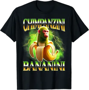 Shimpanzini Bananini Italian Brainrot Chimpanzee and Banana T-Shirt - Anarosavill Shop 68B0F9MPY4QQ