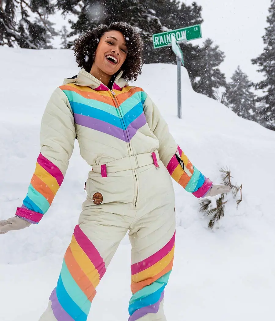 Women's Retro Rainbow Snow Suit Women's Retro Rainbow Snow Suit