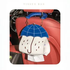 Creative Wall-Mounted Tissue Box, Soft Tissue Storage Bag for Both Bedroom and Kitchen, Fun Hanging Tissue Box.