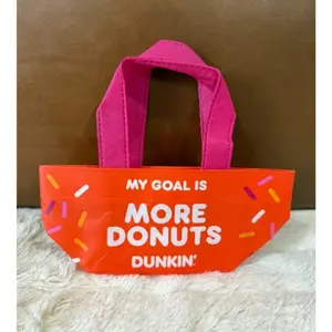 Dunkin Donuts Orange Donuts Mini Tote Bag - My Goal is More Donuts