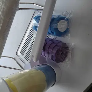 Disposable Toilet Brush and Holder Set,Extended Handle with 48 Cleaner Refills Toilet Brush for Toilet Bowl Cleaners,Bathroom Cleaning, Bathtub - Blue (Ocean Fresh Scent)