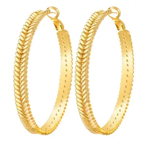 925 Sterling Silver Post Chunky Hoop Earrings, Large Gold Plated Hypoallergenic Earrings Jewelry for Women Trendy