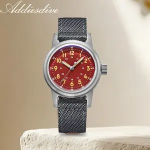 ADDIESDIVE Women’s Luxury Nylon Strap Watch, 200m Water Resistant, 36mm, Luminous Stainless Steel Case – The Perfect Gift for Your Girlfriend