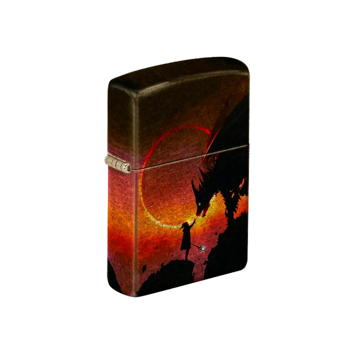 Zippo Pet Dragon Lighter - Tumbled Brass, 540 Fusion Finish, Enchanting Symbolic Artistic Design, Power & Protection Themed Collectible Lighter Accessory, Ideal Gift