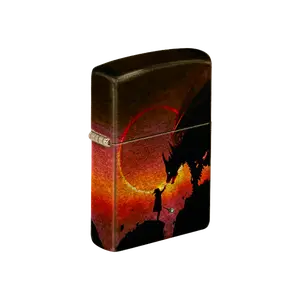 Zippo Lighter Pet Dragon Tumbled Brass 540 Fusion Finish Enchanting Design Symbolic Artistic Power Protection Collectible