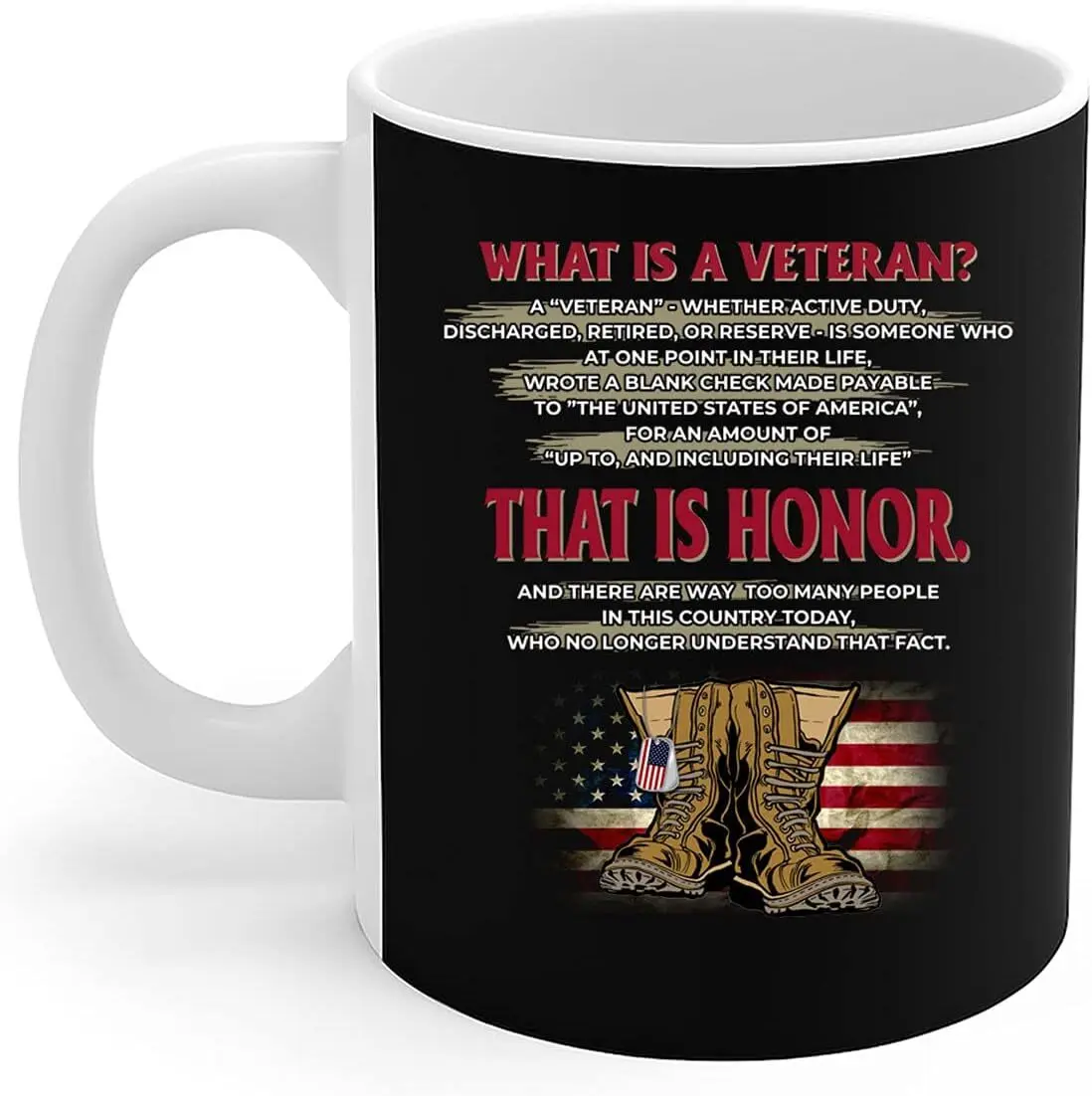 Veteran Mug What Is A Veteran - That Is Honor - Proud Veteran Gift Coffee Mug 11oz
