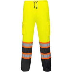 High Visibility Two-Tone Reflective Lightweight Mesh Over Pants Hi Vis Cargo Safety Work Pants