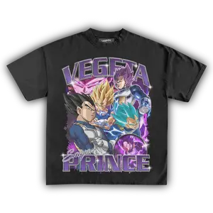 VEGETA SAIYAN PRINCE TEE - Vintage Graphic T-Shirt, Cotton Tee - Unisex Streetwear, Gift for All, Menswear & Womenswear