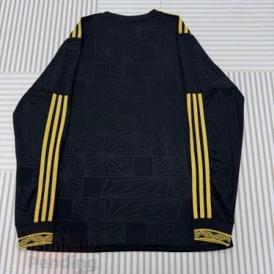 2526 Mexico Home Black Long Sleeve Soccer Jersey