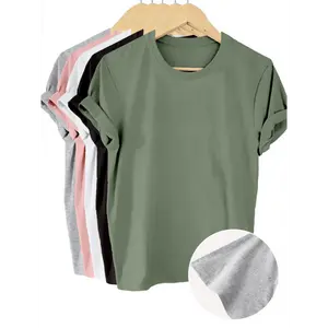 5-Pack Solid Color T-Shirts, Short Sleeve Crew Neck Casual Tops And, Women'S