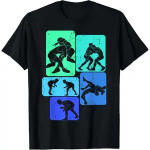 100% Cotton Wrestling Wrestler Men Boys T-Shirt