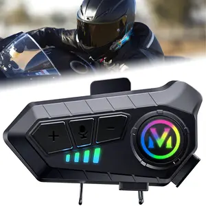 Motorcycle Helmet Speakers Headphone IPX6 Automatic Answer/Call Music Control/Noise reduction/Wake up Siri Gps Rechargeable Stereo Audio Waterproof audifonos  bluetooth Electronic Headset Earbud