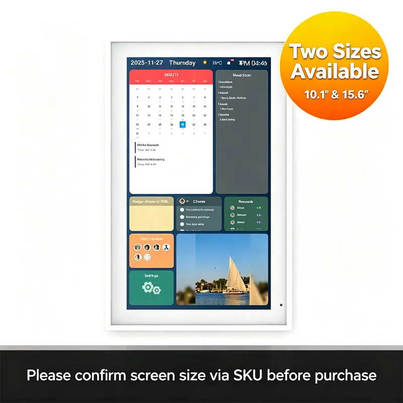[BackToSchool]2026 Smart Family Calendar Touchscreen, 15.6 Inch HD Display, WiFi Sync, 64GB Storage, Family Schedule & Chore Manager, Smart Reminders, AiMOR App Sync, Ideal Gift for Parents & Busy Families