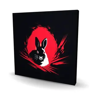 Pictorem C1RC24248JIXOM 24 x 24 in. Bad Intentions - Red Canvas Wall Art for Home Decor - Stylish Accent
