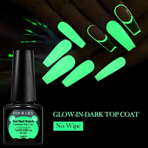 Glow in Dark Gel Nail Polish, Gel Based, Soak Off Gel, 1 Count Long Lasting UV LED Lamp Nail Art Gel, Manicure DIY Gel, UV Light Gel for Women & Girls, Glow in the Dark Nail Polish