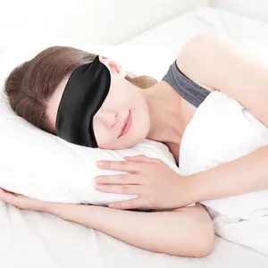 Luxury Double-Sided Silk Sleep Eye Mask | Hypoallergenic Light-Blocking Blindfold | Smooth Lightweight Soft Pink Night Mask | Travel Essential