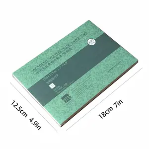 BAOHONG Academy Grade Watercolor Block, 100% Cotton, Acid-Free, 140LB/300GSM, Cold Press Textured, 20 Sheets paper Block