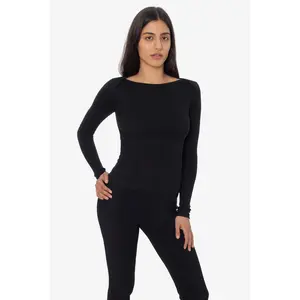 43070 - Baby Rib L/S Lap Neck Tee