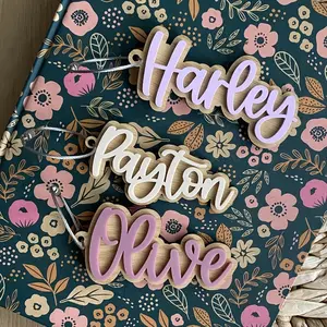 Personalized Acrylic Letter Keychain - Custom Name Or Initial Pendant with a Metal Ring, a Durable And Lightweight Gift for Women - a Cute Keychain Suitable for Backpacks, Lunch Boxes, And Travel (Christmas, Birthday)